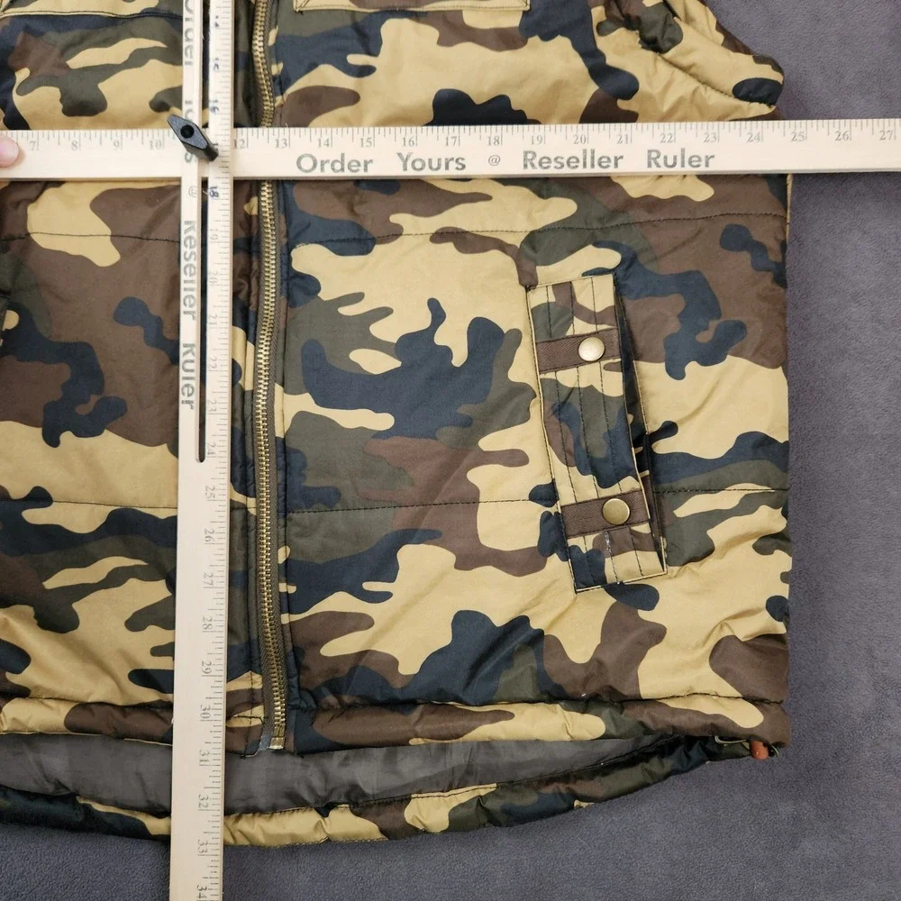 PJ Mark Camouflage Puffer Vest Mens‎ Extra Large XL Sleeveless Jacket Camo - Picture 5 of 8
